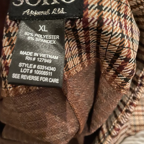 Checked brown and tan pants - Picture 3 of 7